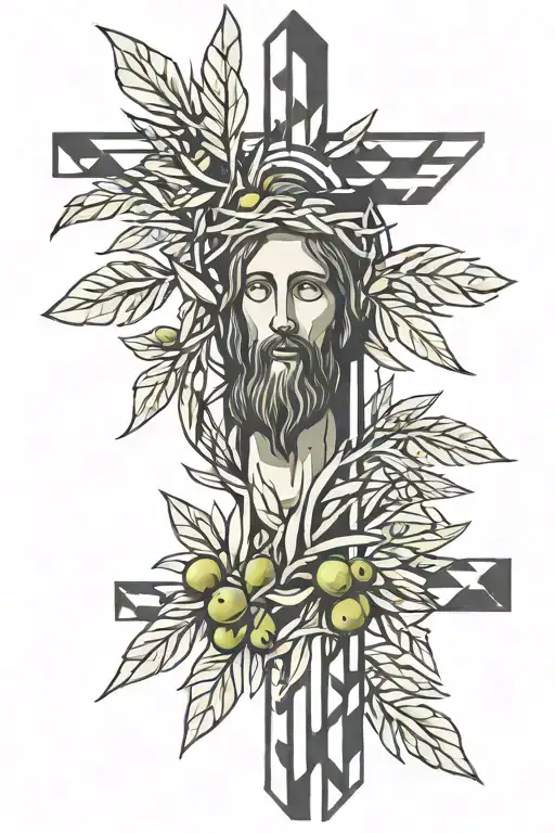 Olive Branches Jesus On Cross