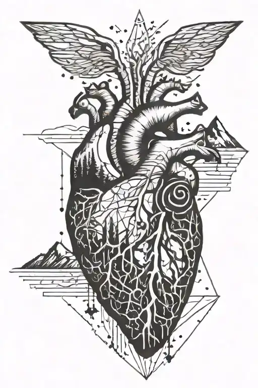 Mountain And Real Human Heart Made Depression Survivors