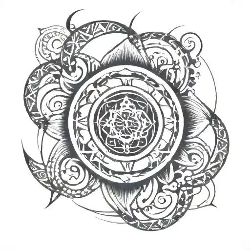 Om Symbol With Clock