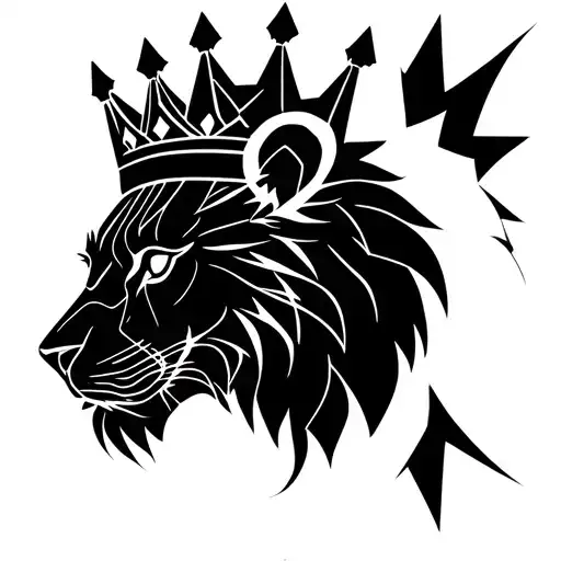 King Crown Half Lion Head