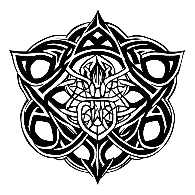 Celtic Knots In Form Of Mythosaur