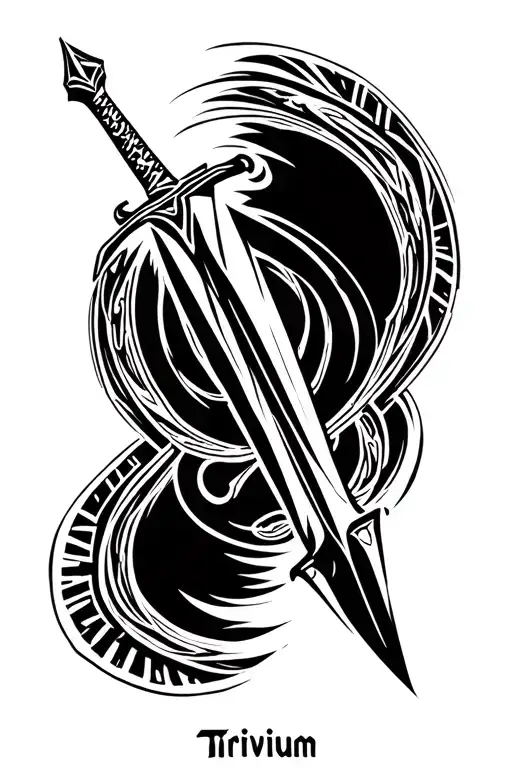 Trivium Sword Logo Tattoo Design