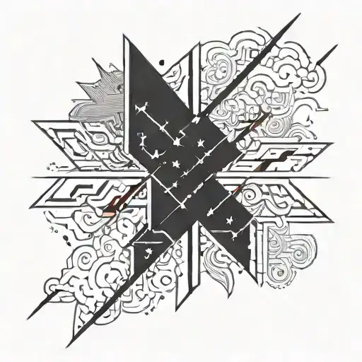 A Cloud Penetrated By A Lightning Bolt Striking