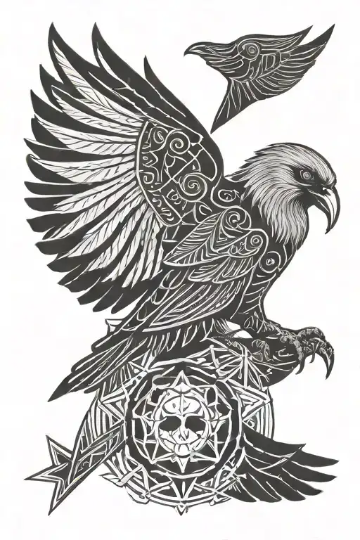 Finnish Norse Paganism With Raven Skull