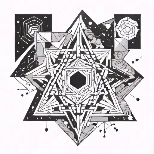 Space Geometric Design Galaxy Stars