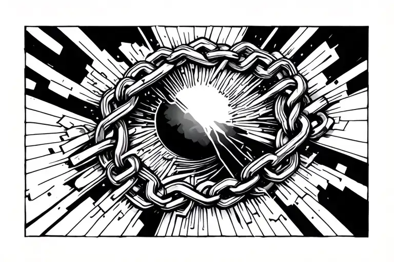 Broken Chains Breaking And Bursting