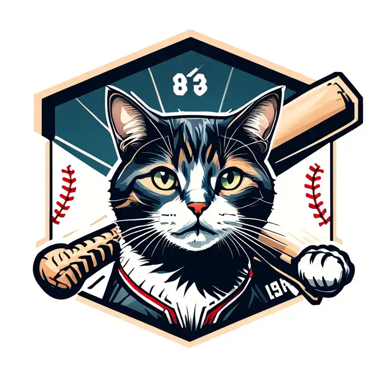 Cat Baseball Player