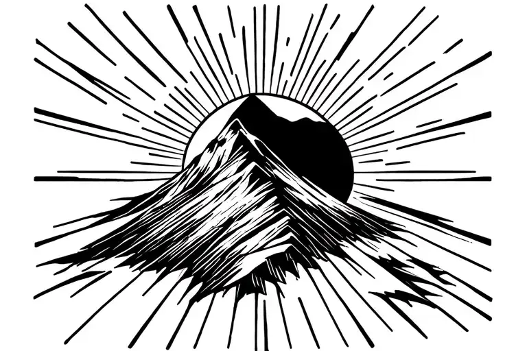 Philippines Sun Rising A Mountain Peak Fineline