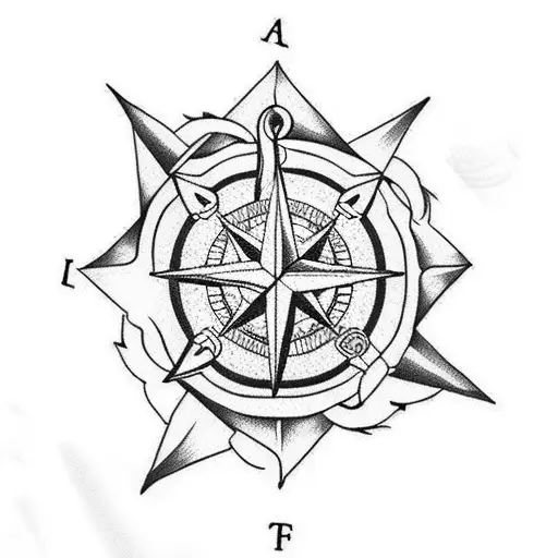 Forearm Sleeve Tattoo With Flowers And Compass And Anchor