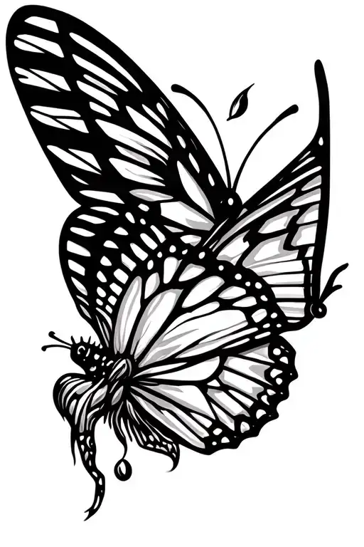 Beany With Butterfly And Angel Falling