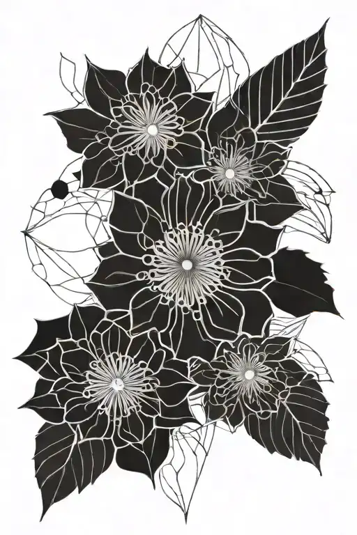 Line Art Flower