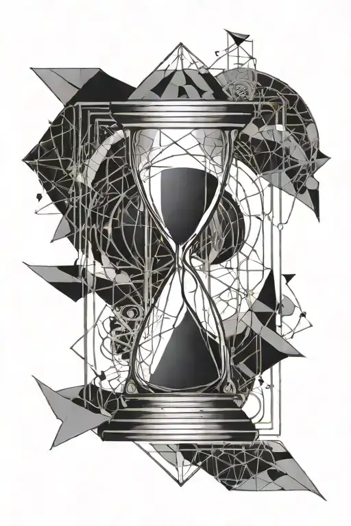 Hour Glass Containing The Card