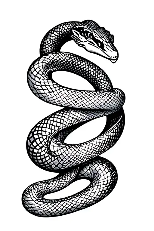 Geometric Snake Wrapping