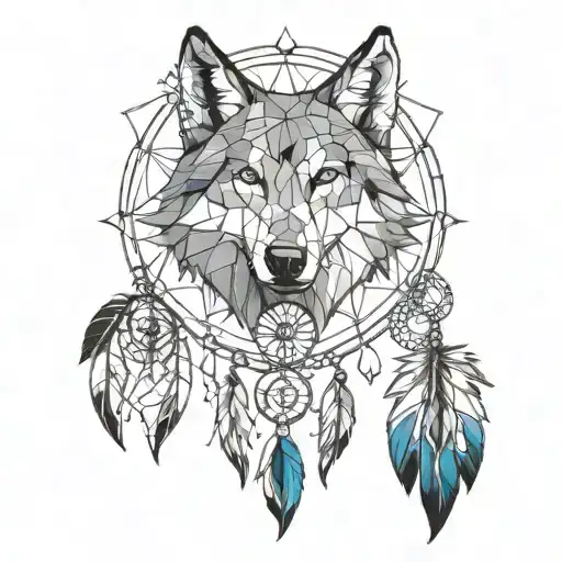 A Wolf As The Dreamcatcher