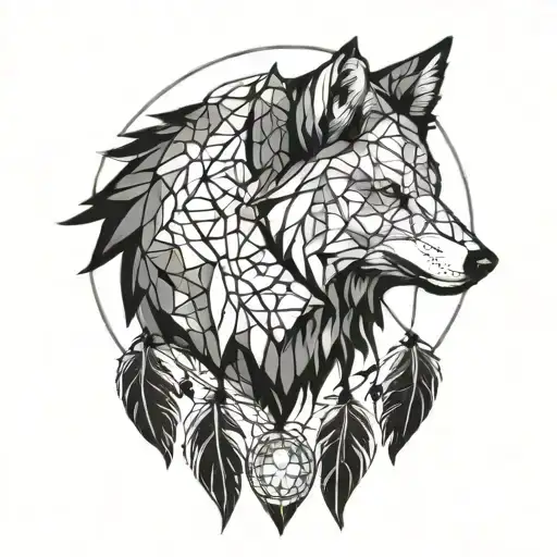 A Wolf As The Dreamcatcher