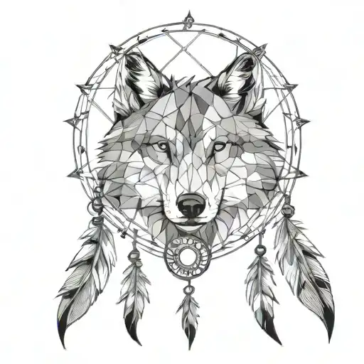 A Wolf As The Dreamcatcher
