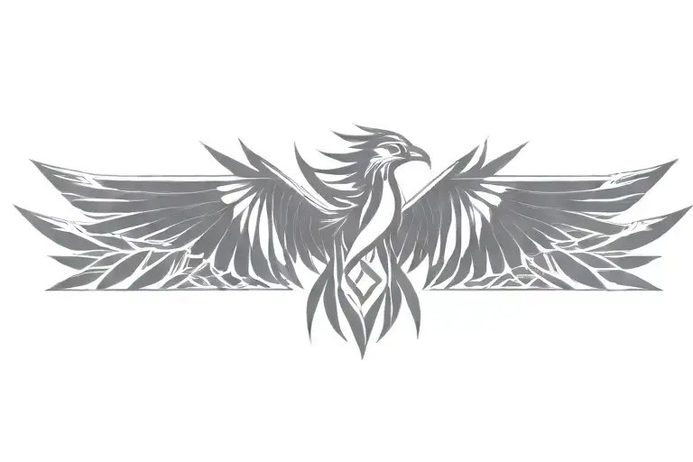 Phoenix Rising From The Ashes Symbolizing Overcoming