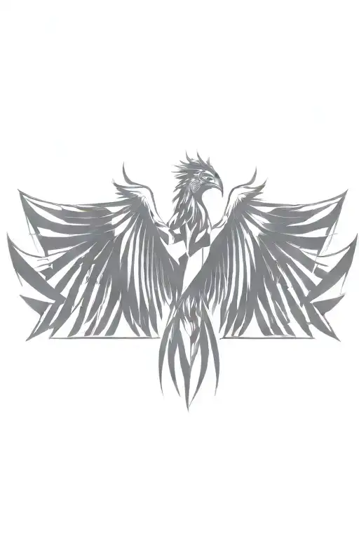 Phoenix Rising From The Ashes Symbolizing Overcoming