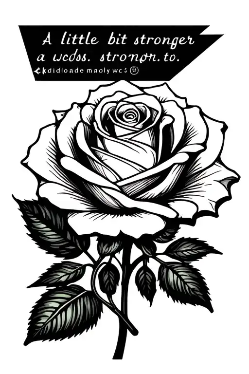 Rose With Words A Little Bit Stronger