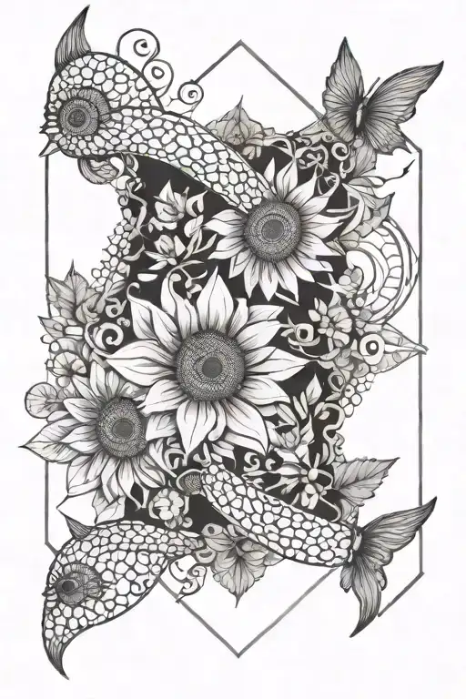 Pisces And Sunflower Chain