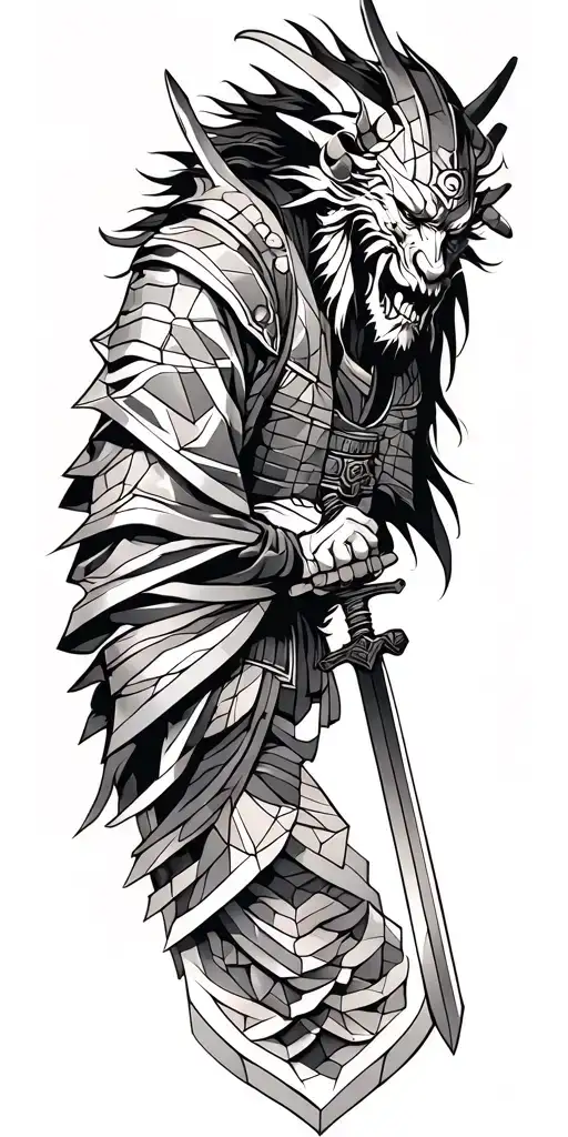 Demon Samurai With Sword