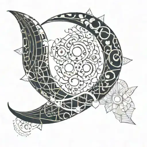 Crescent Moon Resembling The Letter C In Remembrance Of My Late Grandma