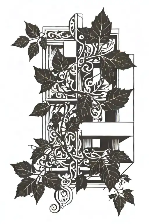 Vine Falling Off A Shelf