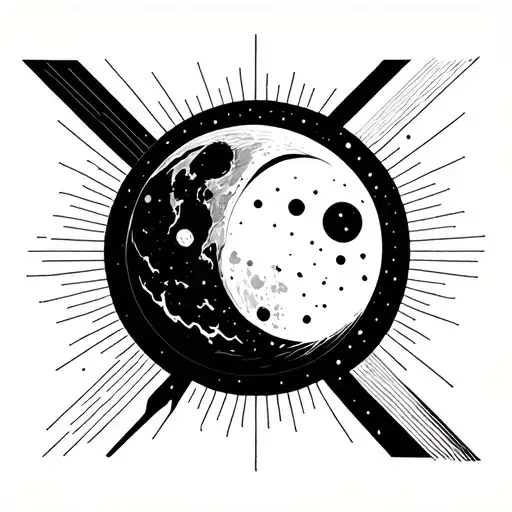 Moon And Flash Design