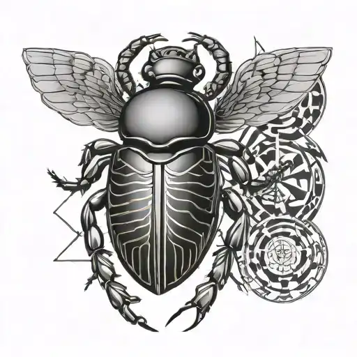 Scarab And Scorpio Zodiac Sign