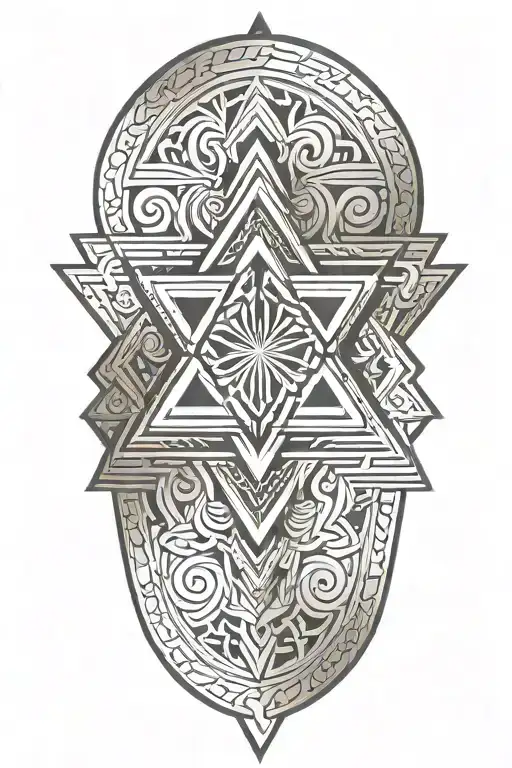 Star Of David Tatto Design