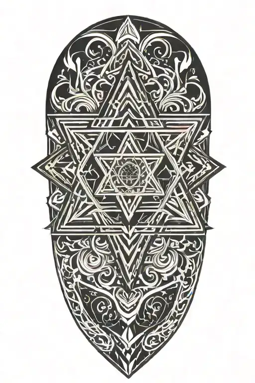 Star Of David Tatto Design