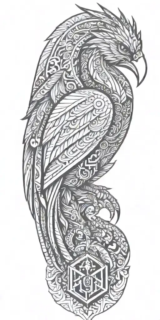 Phenix Rebirth From Ashes And Lebanese Traditional House In Construction