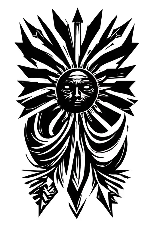 Sun With Arrow Piercing