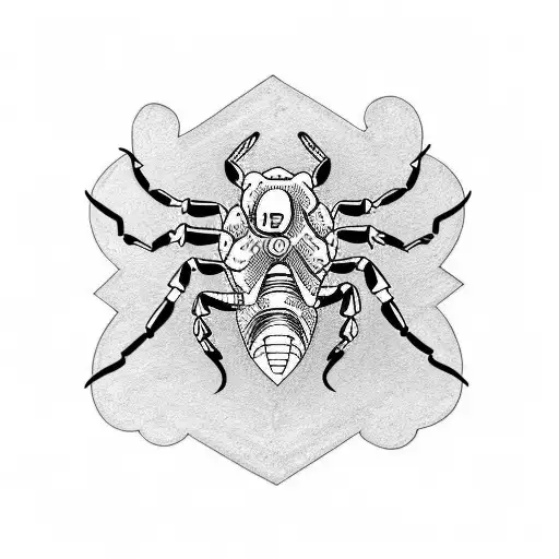 Scorpion With Letters H I N A