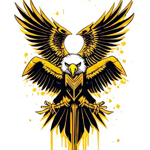 Bloody Yellow American Eagle Wings