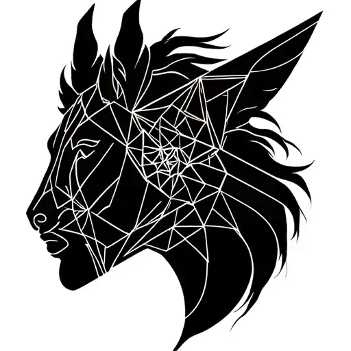 Full Back Geo Symetric Sagittarius Zodiac Sign