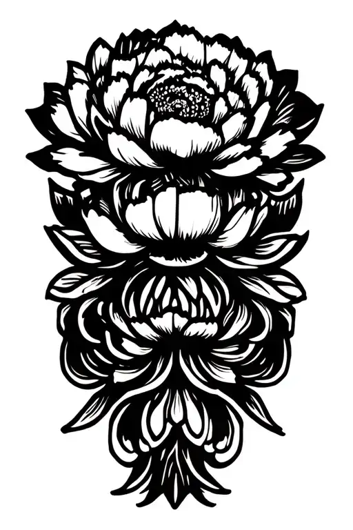 Ornamental With Peonies