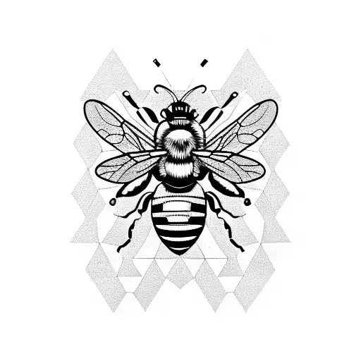 Honey Bee With Alveolus