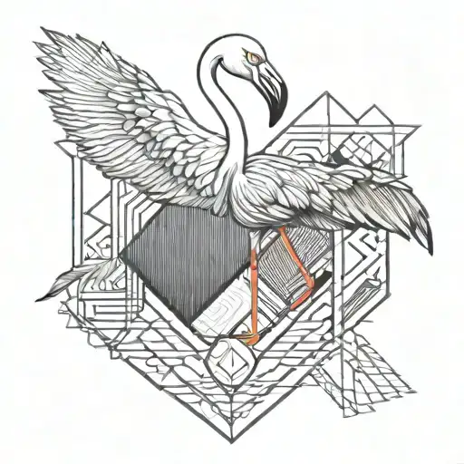 Flamingo Standing On One