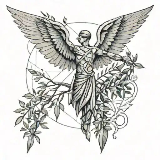 Real Winged Soldier From Linkin Park With Olive Tree Of Life