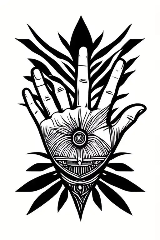 Shaka Hand Sign With Nature