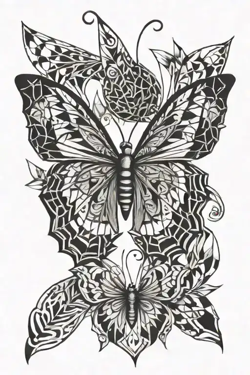 Masculine Butterfly Tattoo Showcasing