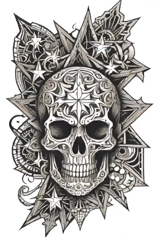 Philippino Star And Skull