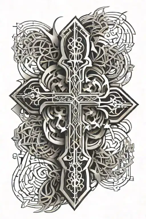 Christian Cross Wrapped