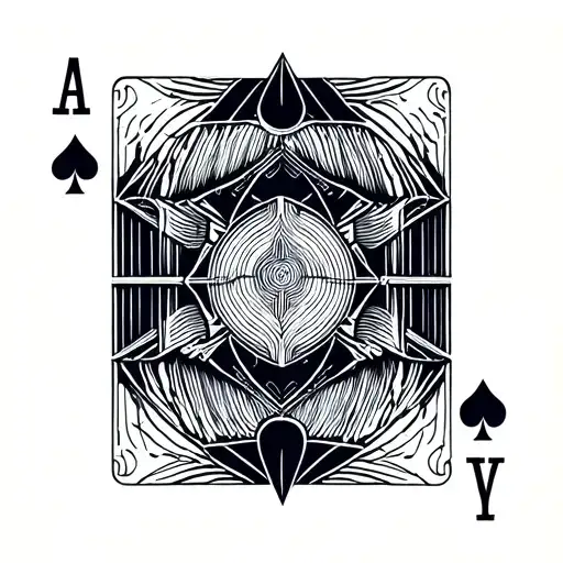 Make Me A Sick Air Element Tattoo With A Ace If Spaded Card
