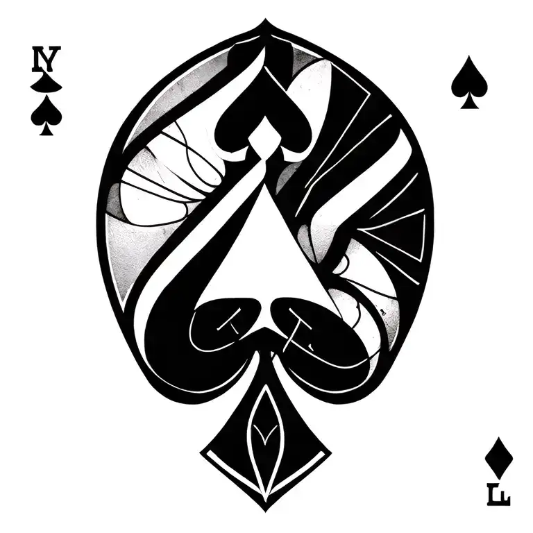 Make Me A Sick Air Element Tattoo With A Ace If Spades In Side The Air Element