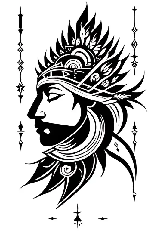 Turkish Mythology Tattoo Design