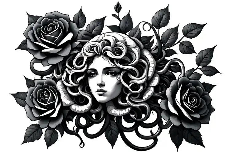 Medusa With Roses