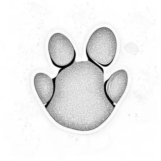 Dog Paw With Diamond Background With Fading