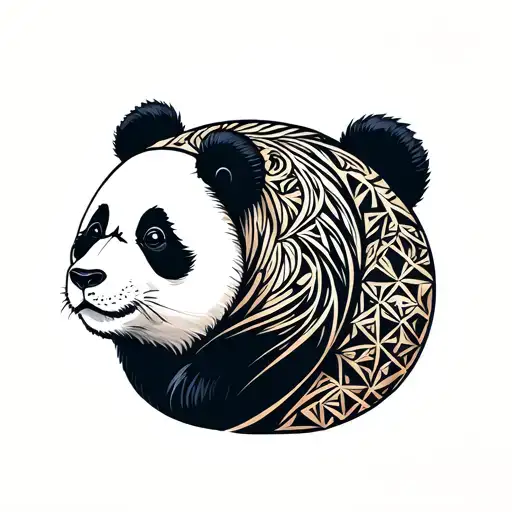 Seal And Panda Stand On The Head